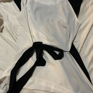 New York & Co black and white dress shirt